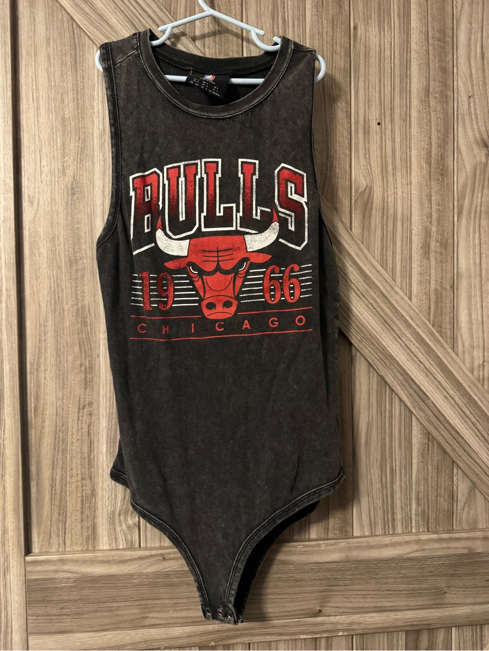 NBA Chicago Bulls Black & Red Sleeveless Bodysuit